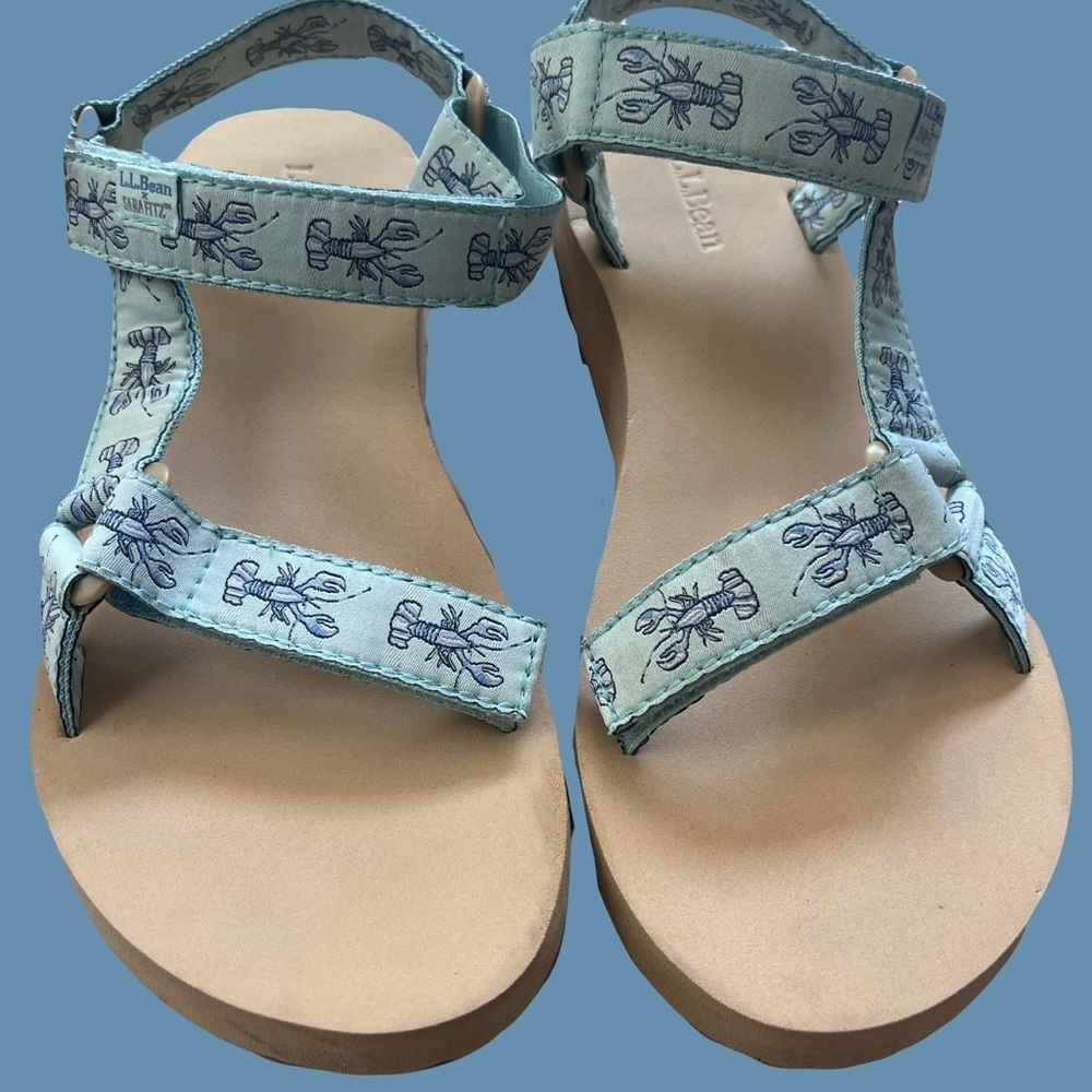 LL Bean Blue Lobster Sandals